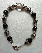 Obsidian smoky bracelet