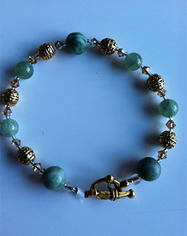 tree agate green aventurine bracelet