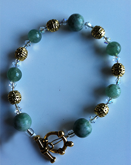 green aventurine tree agate bracelet