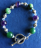 amethyst ziosite bracelet